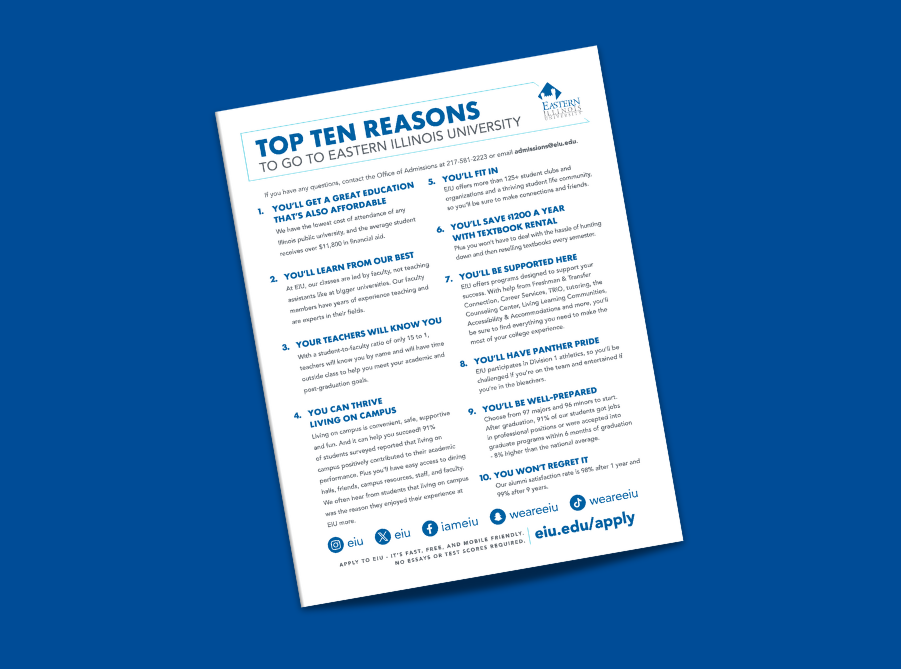 Top Ten Reasons to Attend EIU