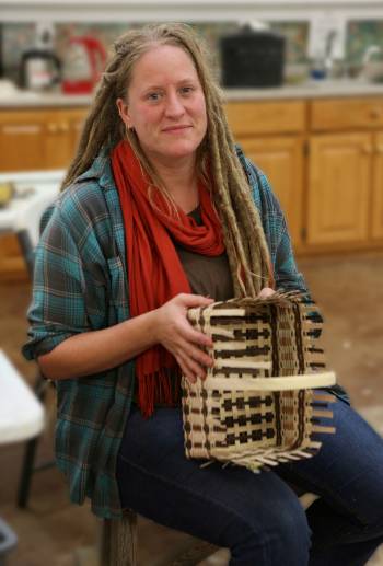 Kadey Ambrose holding basket