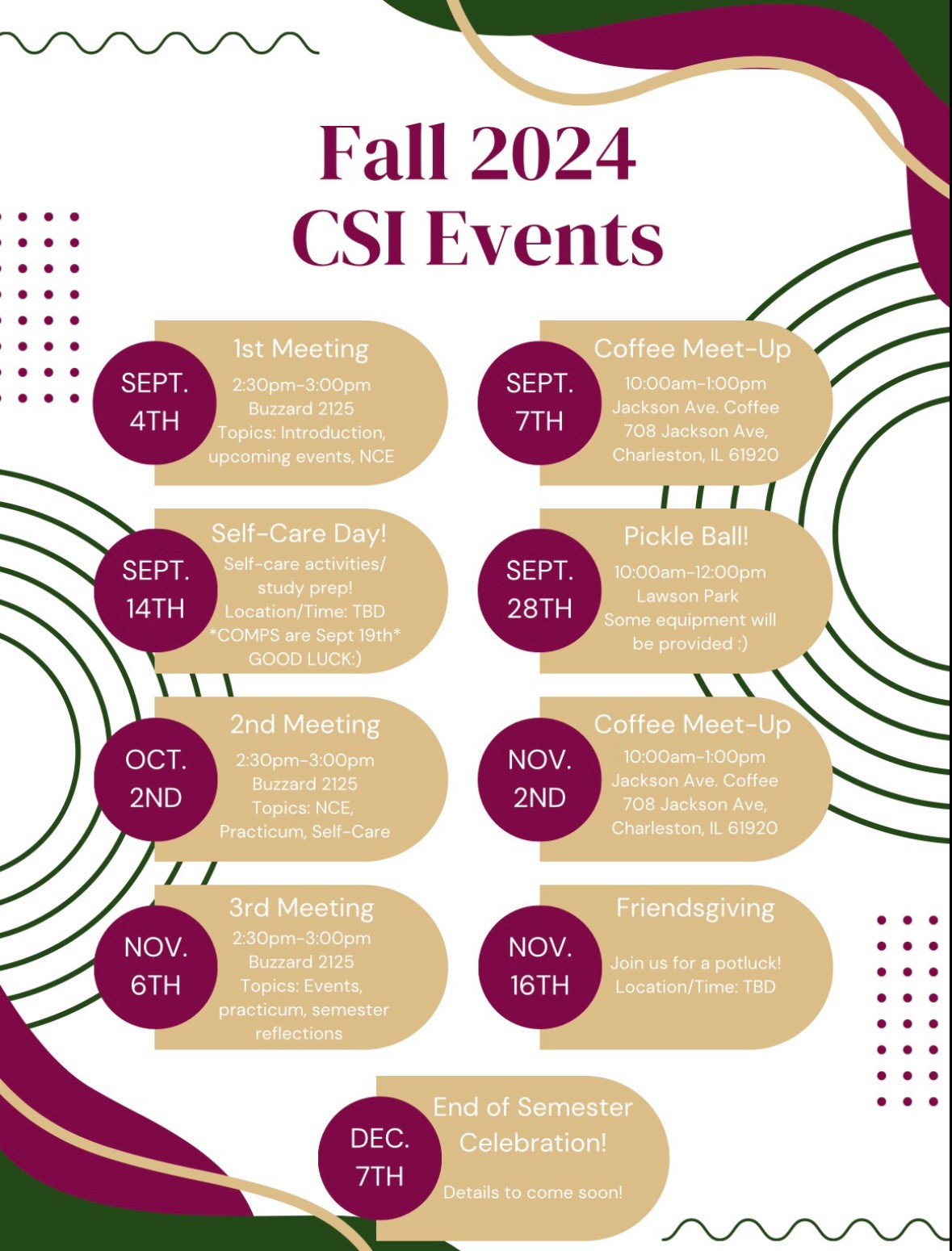 Fall 2024 CSI Events