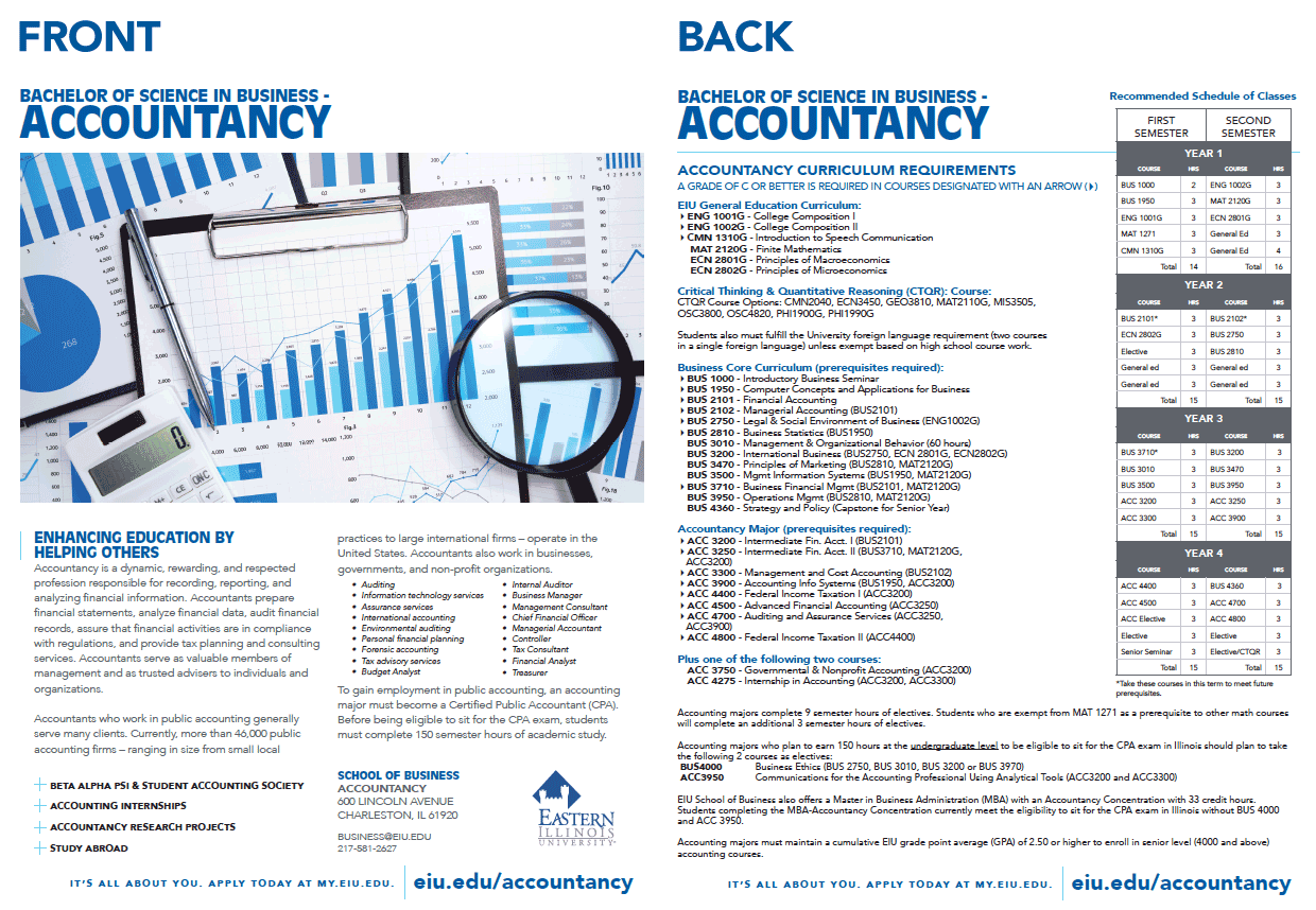 Combined Program and Curriculum Sheet example