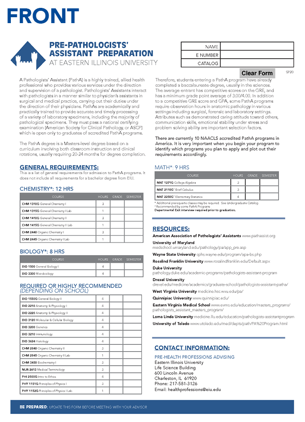 Advising Input Form example