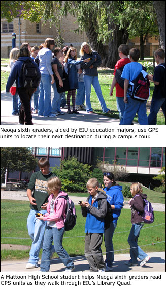 Neoga students on EIU campus