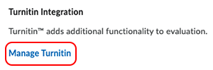 Manage Turnitin